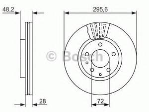 Тормозной диск BOSCH 0986479758 на MAZDA CX-7 (ER)