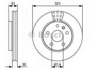 Тормозной диск BOSCH 0986479C16 на SAAB 9-5 (YS3G)