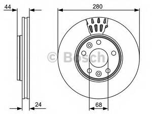 Тормозной диск BOSCH 0986479C62 на RENAULT MEGANE III Наклонная задняя часть (BZ0_)