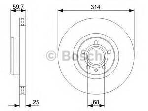 Гальмівний диск BOSCH 0986479C70 на AUDI A6 седан (4F2, C6)