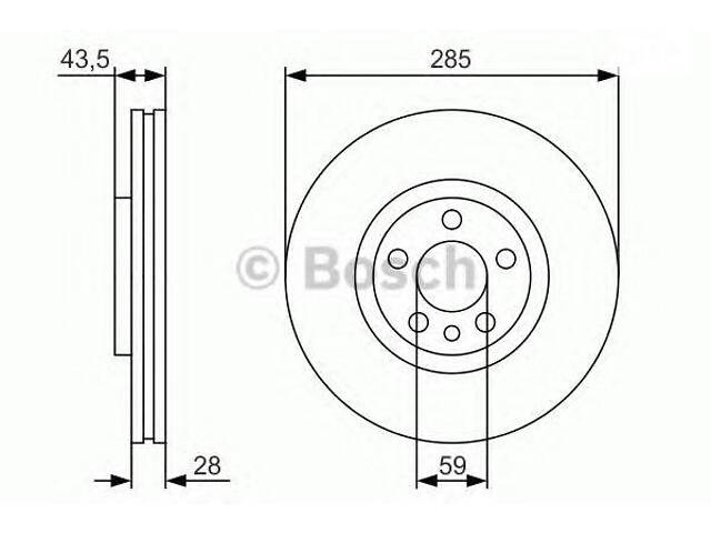 Гальмівний диск BOSCH 0986479S62 на PEUGEOT 807 (E)