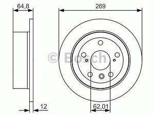 Гальмівний диск BOSCH 0986479T13 на LEXUS ES седан (MCV_, VZV_)