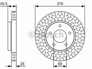 Гальмівний диск BOSCH 0986479U40 на DODGE CALIBER