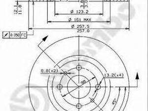 Тормозной диск BREMBO 08962114 на ALFA ROMEO 155 (167)