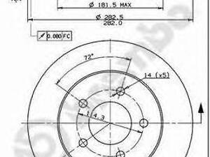 Гальмівний диск BREMBO 09736714 на CHRYSLER VOYAGER Mk II (GS)