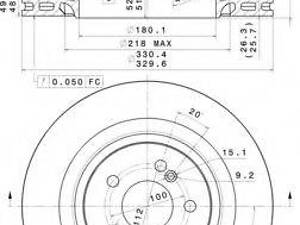 Гальмівний диск BREMBO 09B84231 MERCEDES-BENZ SL (R230)