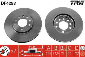 Тормозной диск CADILLAC BLS / SAAB 9-3X (YS3) / OPEL SIGNUM (Z03) 2002-2015 г.