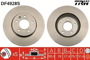 Тормозной диск CHEVROLET EQUINOX / OPEL ANTARA A (L07) 2003-2009 г.