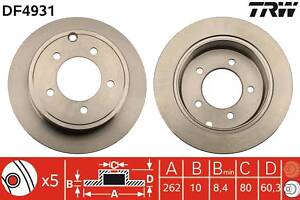 Тормозной диск CHRYSLER 200 / DODGE AVENGER / DODGE CALIBER 2006-2017 г.