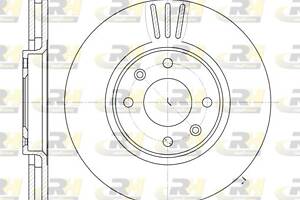 Тормозной диск CITROEN DS3 / CITROEN DS5 / DS DS 5 (KF_) / DS DS 3 (SA_) 1996-2019 г.