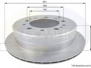 Гальмівний диск COMLINE ADC0183V на LEXUS LX (UZJ100)