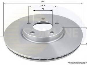 Гальмівний диск COMLINE ADC0447V на MAZDA PREMACY (CW)