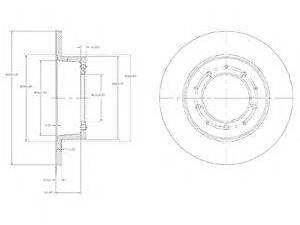 Тормозной диск DELPHI BG2799 на LAND ROVER DISCOVERY (LJ, LG)