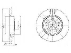 Тормозной диск DELPHI BG3061 на HONDA CR-V I (RD)