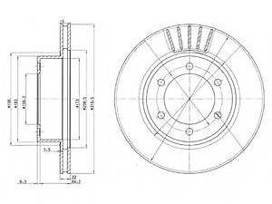 Тормозной диск DELPHI BG3535 на TOYOTA LAND CRUISER PRADO (_J9_)