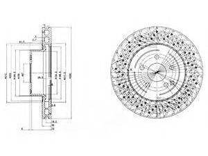 Тормозной диск DELPHI BG3827 на MERCEDES-BENZ S-CLASS седан (W220)