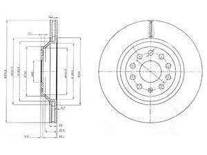 Тормозной диск DELPHI BG3975 на AUDI A3 Sportback (8PA)