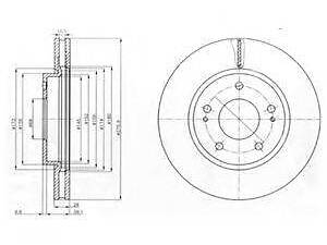 Тормозной диск DELPHI BG4147 на MITSUBISHI CEDIA седан (CS_A, CT0)