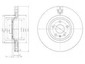 Тормозной диск DELPHI BG9054 на AUDI A3 Sportback (8PA)