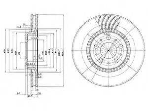 Диск гальмівний DELPHI BG9514 на VOLVO S70 седан (LS)