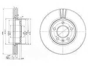 Гальмівний диск DELPHI BG9891 на VW TOUAREG (7LA, 7L6, 7L7)