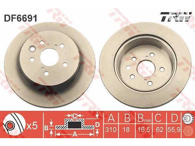 Гальмівний диск DF6691