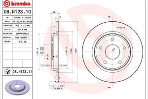 Тормозной диск DODGE NITRO / DODGE JOURNEY (JC) / FIAT FREEMONT (345_) 2006-2016 г.