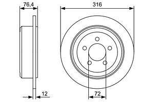 Тормозной диск DODGE NITRO / JEEP CHEROKEE (KJ) 2001-2013 г.