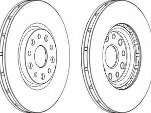 Гальмівний диск FERODO DDF1449 на ALFA ROMEO GIULIETTA (940)