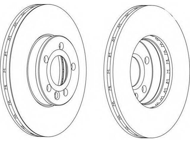 Тормозной диск FERODO DDF1559C на VW TRANSPORTER / CARAVELLE Mk IV автобус (70XB, 70XC, 7DB, 7DW)