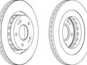 Тормозной диск FERODO DDF1642 на MITSUBISHI OUTLANDER II (CW_W, ZG, ZH)