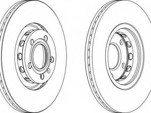 Гальмівний диск FERODO DDF1707 на AUDI A6 седан (4B2, C5)