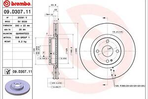 Тормозной диск FIAT 124 (348_) / MAZDA MX-5 (ND) / MAZDA MX-5 RF Targa (ND) 2015- г.