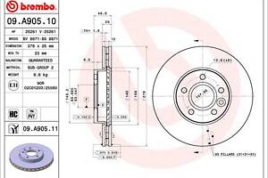 Тормозной диск FORD FOCUS / FORD C-MAX / VOLVO V50 (545) 2003-2020 г.