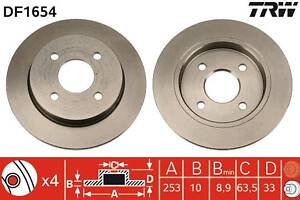 Тормозной диск FORD FOCUS (DNW) / FORD SIERRA (BNG) / FORD SCORPIO (GGE) 1982-2017 г.