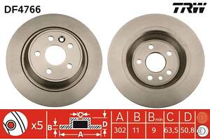 Тормозной диск FORD KUGA / FORD S-MAX (WA6) / FORD MONDEO (BA7) 2004-2019 г.