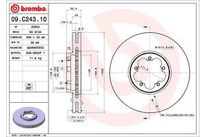 Тормозной диск FORD TRANSIT V363 (FCD, FDD) / FORD TOURNEO CUSTOM V362 (F3) 2012- г.