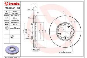 Тормозной диск FORD TRANSIT V363 (FCD, FDD) / FORD TOURNEO CUSTOM V362 (F3) 2012- г.