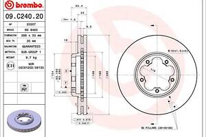 Тормозной диск FORD TRANSIT V363 (FCD, FDD) / FORD TOURNEO CUSTOM V362 (F3) 2012- г.