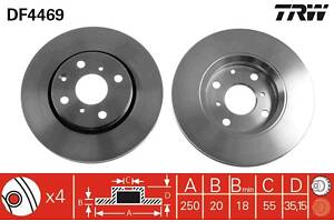 Тормозной диск GEELY GC2 / PEUGEOT 108 / TOYOTA AYGO (_B1_) 2005-2014 г.