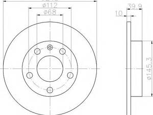 Тормозной диск HELLA PAGID 8DD355107541 на AUDI COUPE (89, 8B)