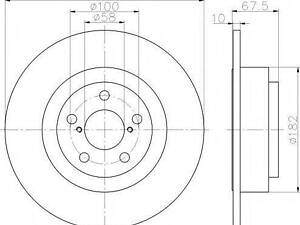 Тормозной диск HELLA PAGID 8DD355113791 на SUBARU LEGACY Mk III универсал (BE, BH)