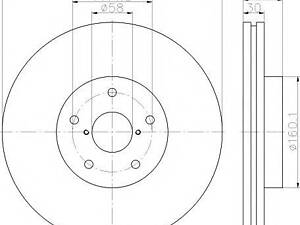 Тормозной диск HELLA PAGID 8DD355116361 на SUBARU TRIBECA (B9)