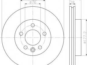 Тормозной диск HELLA PAGID 8DD355117151 на VW AMAROK (2H_, S1B)