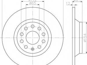 Тормозной диск HELLA PAGID 8DD355119481 на VW JETTA VII SportWagon (BA5)