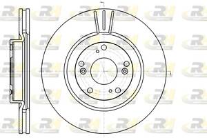 Тормозной диск HONDA CR-V (RD_) / HONDA STREAM (RN) 2001-2012 г.