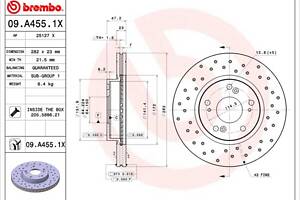 Тормозной диск HONDA FR-V (BE) / HONDA STREAM (RN) / HONDA CIVIC IX (FB) 2001-2016 г.