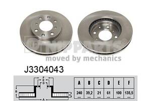 Тормозной диск HONDA LOGO (GA) / HONDA JAZZ (GD_, GE3, GE2) 1999-2008 г.