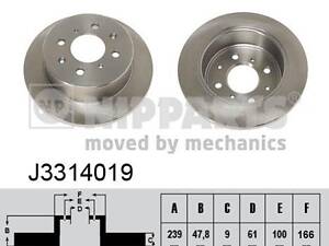 Тормозной диск HONDA NSX (NA) / HONDA ACCORD (CA) / HONDA CRX (EH, EG) 1985-2008 г.