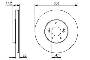 Тормозной диск HONDA PILOT / HONDA LAGREAT / HONDA MDX (YD) 1995-2012 г.